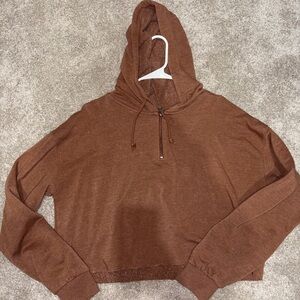 Brown Hooded Women's Top